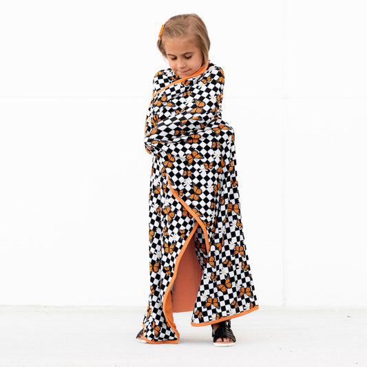 3-Layer Oversized Cozy Blanket - Butterflies - Natural CuteNest