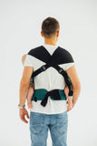 LennyTwin Adjustable Twin Carrier – Standard Size, Little Herringbone Ombre Green