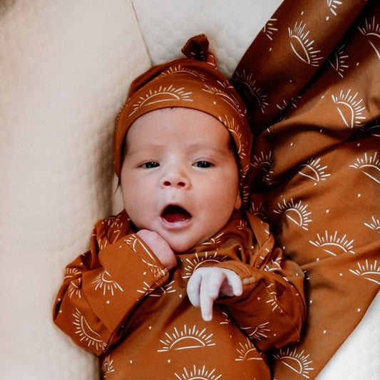 BAMBOO KNOT BEANIE- Sunny Days - Natural CuteNest