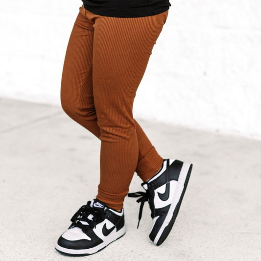 BAMBOO RIB LEGGINGS- Bark - Natural CuteNest