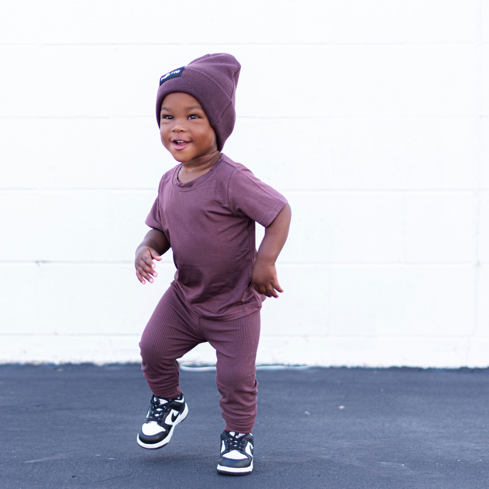 BAMBOO RIB LEGGINGS- Black Cherry - Natural CuteNest