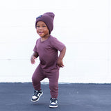 BAMBOO RIB LEGGINGS- Black Cherry - Natural CuteNest