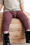 BAMBOO RIB LEGGINGS- Black Cherry - Natural CuteNest