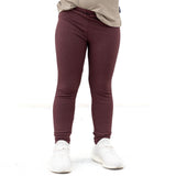 BAMBOO RIB LEGGINGS- Black Cherry - Natural CuteNest