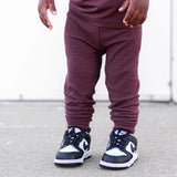 BAMBOO RIB LEGGINGS- Black Cherry - Natural CuteNest