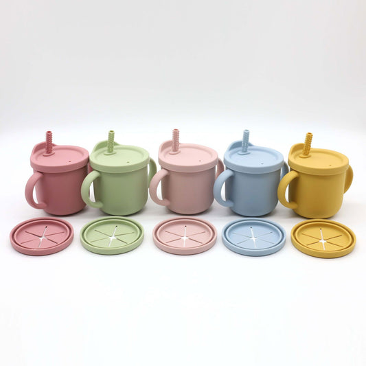 Baby Anti-Drop And Anti-Spill Binaural Learning Drinking Cup silicone - Natural CuteNest