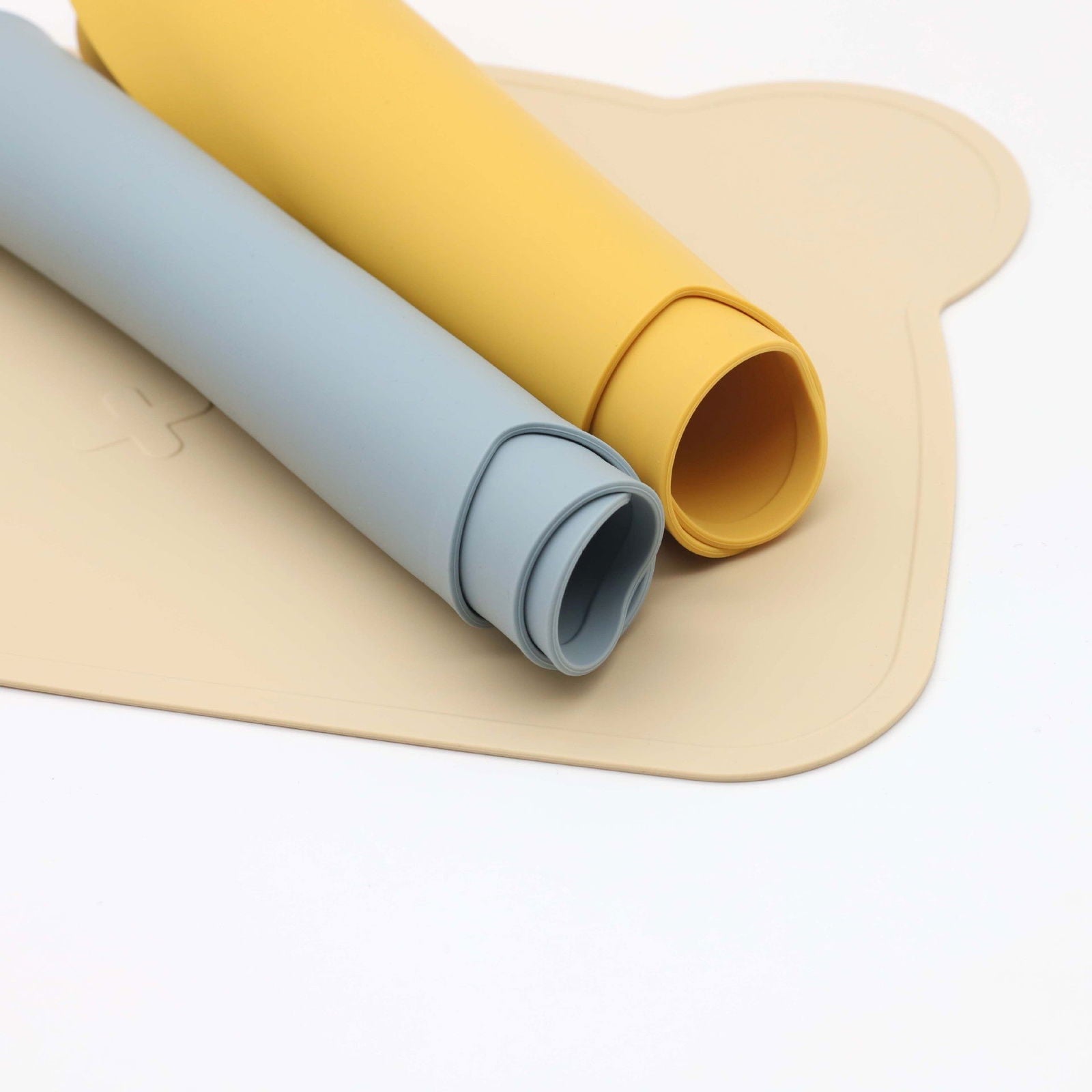 Baby Bear Shape Silicone Washable Insulated Placemat - Natural CuteNest