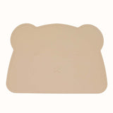 Baby Bear Shape Silicone Washable Insulated Placemat - Natural CuteNest