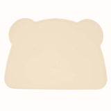 Baby Bear Shape Silicone Washable Insulated Placemat - Natural CuteNest