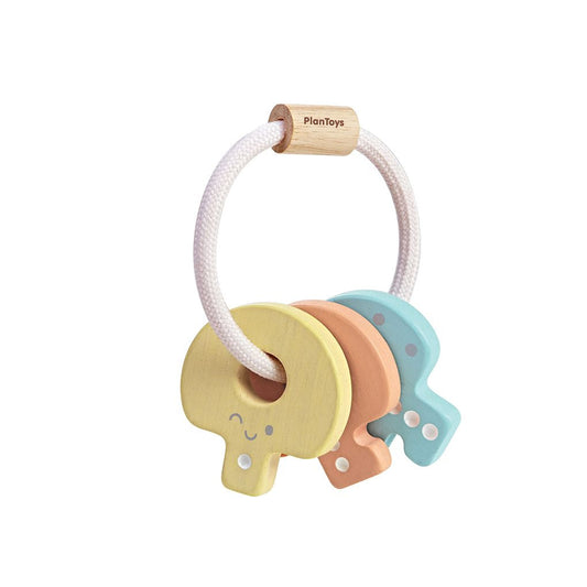 Baby Key Rattle - Pastel - Natural CuteNest