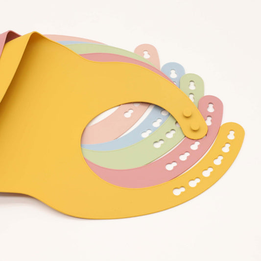 Baby Solid Color Food Grade Silicone Bibs - Natural CuteNest