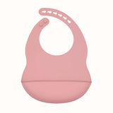 Baby Solid Color Food Grade Silicone Bibs - Natural CuteNest