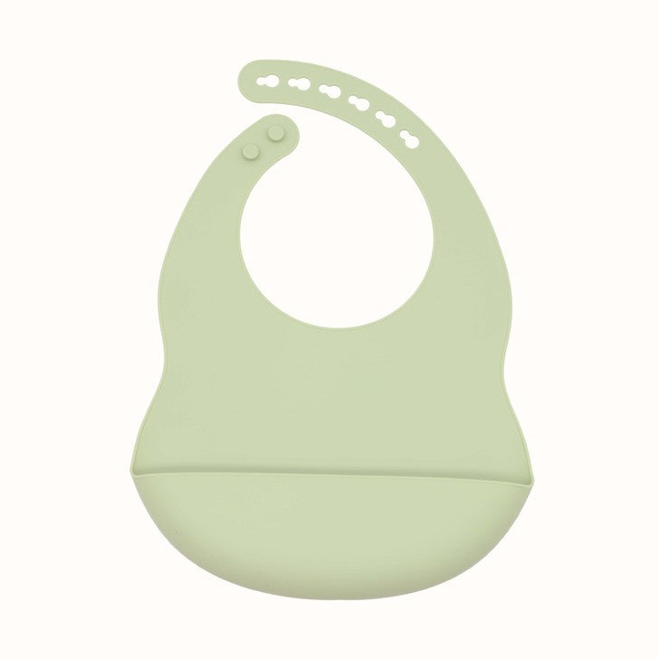 Baby Solid Color Food Grade Silicone Bibs - Natural CuteNest
