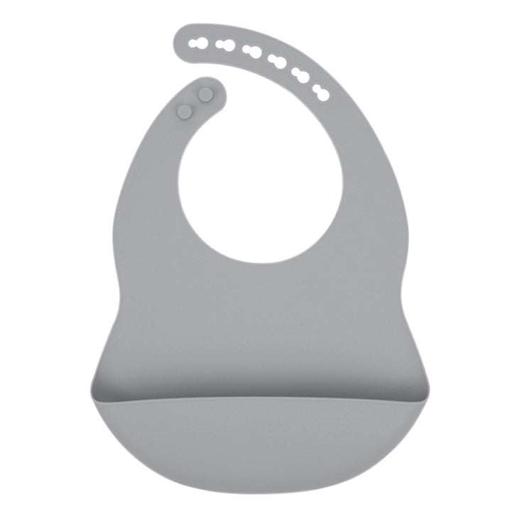 Baby Solid Color Food Grade Silicone Bibs - Natural CuteNest