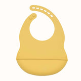Baby Solid Color Food Grade Silicone Bibs - Natural CuteNest
