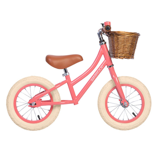 Balance bike vintage Banwood - Coral - Natural CuteNest