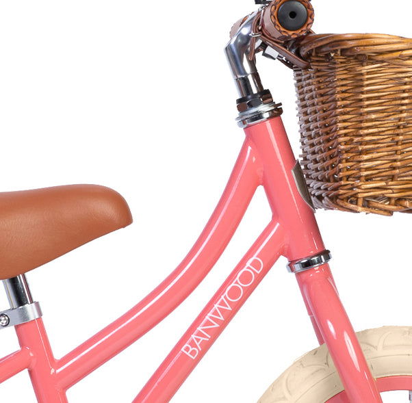 Balance bike vintage Banwood - Coral - Natural CuteNest