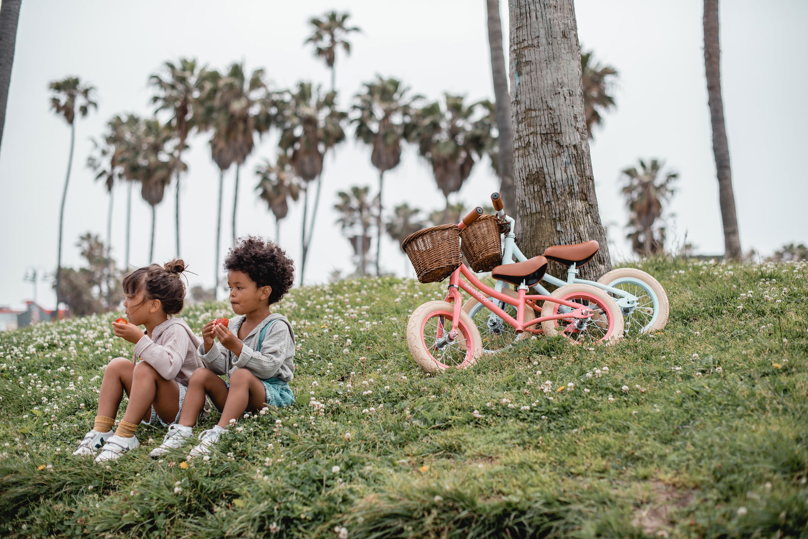 Balance bike vintage Banwood - Coral - Natural CuteNest