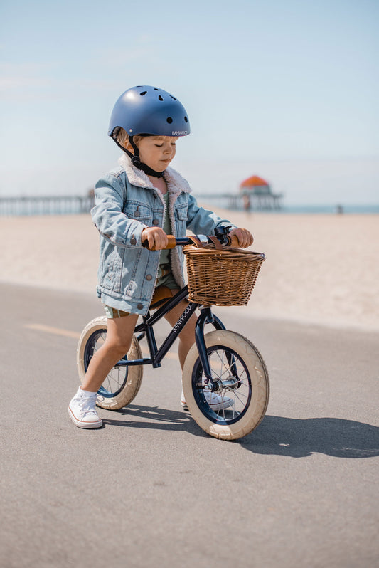 Balance bike vintage Banwood - Navy blue - Natural CuteNest
