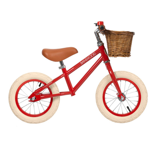 Balance bike vintage Banwood - Red - Natural CuteNest
