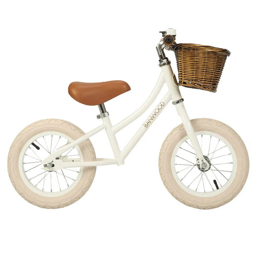 Balance bike vintage Banwood - White - Natural CuteNest