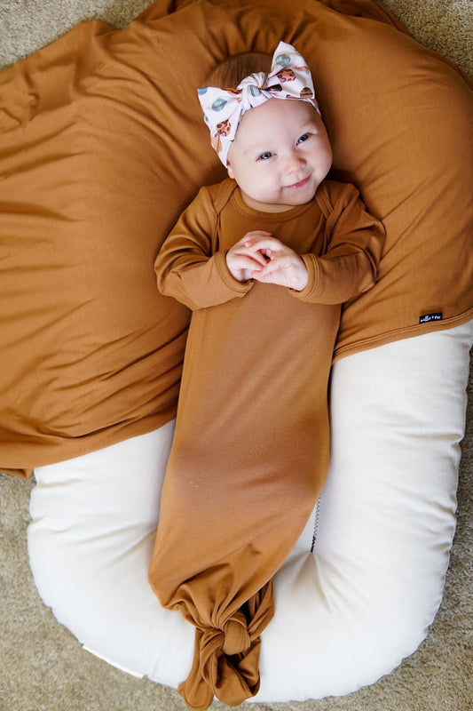 Bamboo Blanket in Caramel - Natural CuteNest