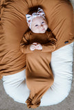 Bamboo Knotted Gown in Caramel - Natural CuteNest