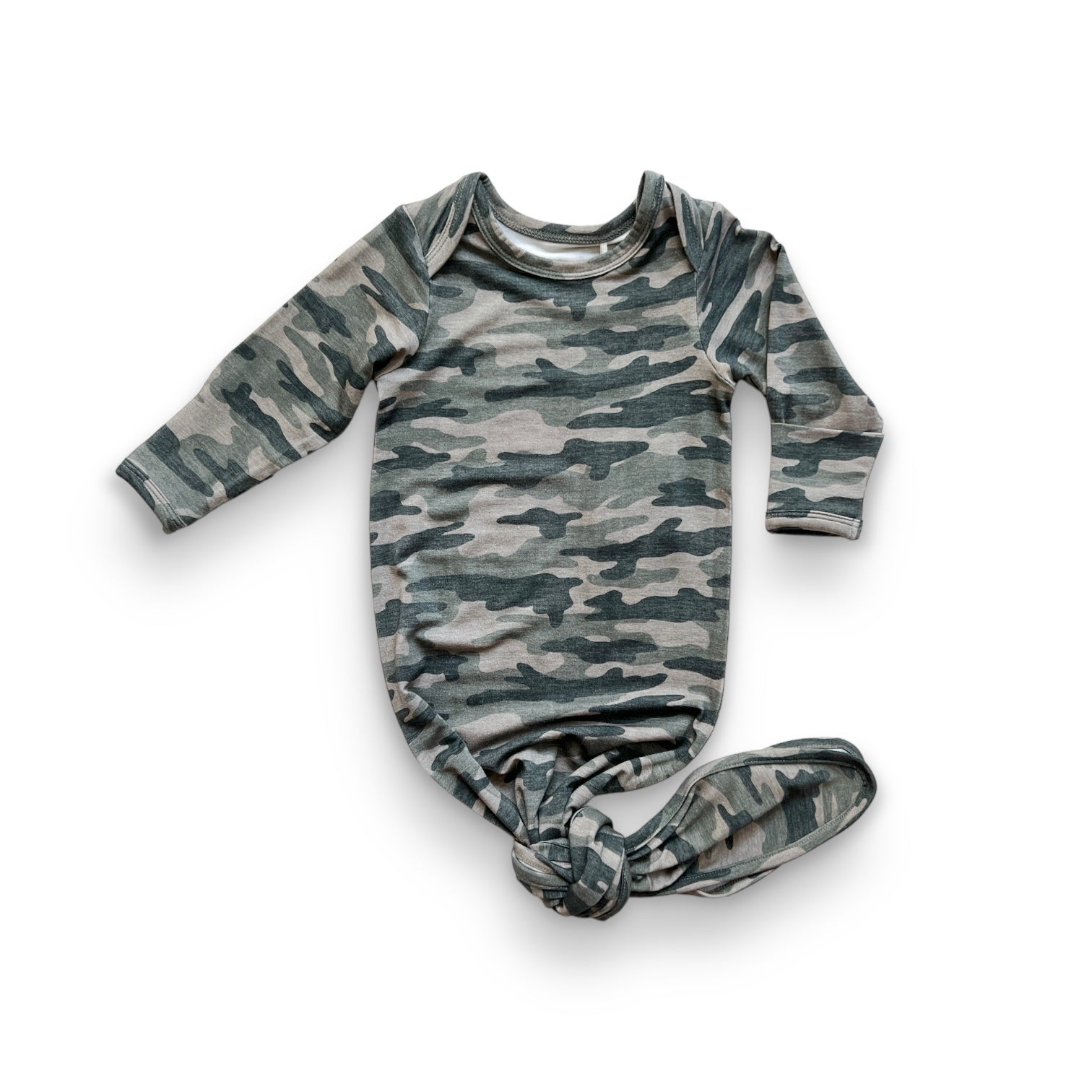 Bamboo Knotted Gown in Chris Camo - Natural CuteNest