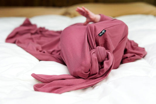 Bamboo Knotted Gown in Mauve - Natural CuteNest