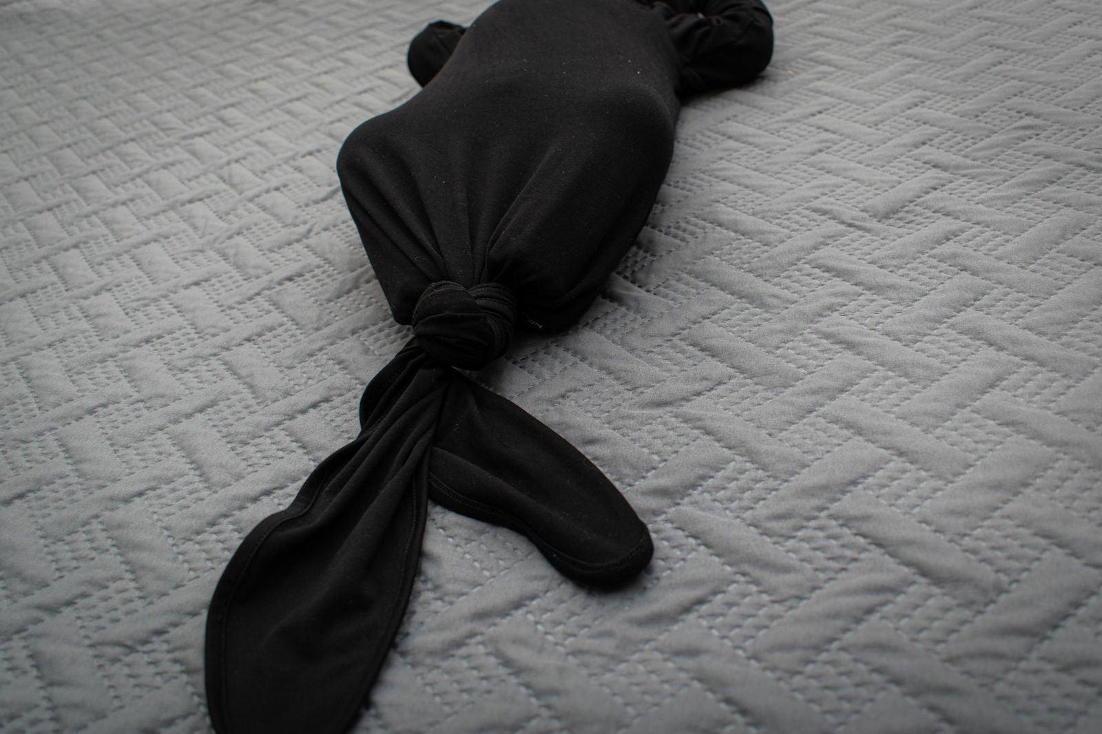 Bamboo Knotted Gown in Midnight Black - Natural CuteNest