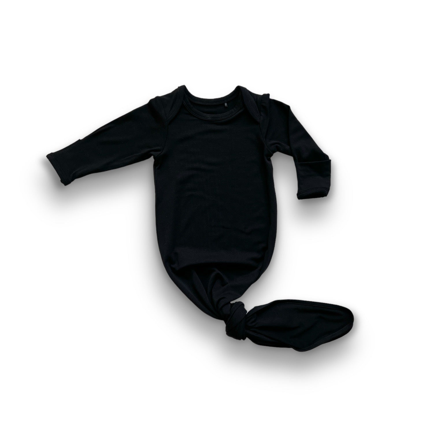 Bamboo Knotted Gown in Midnight Black - Natural CuteNest