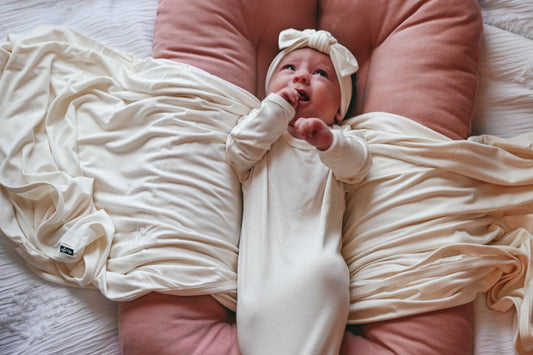 Bamboo Knotted Gown in Natural - Natural CuteNest
