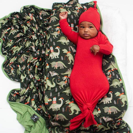 Bamboo Knotted Gown in Red - Natural CuteNest