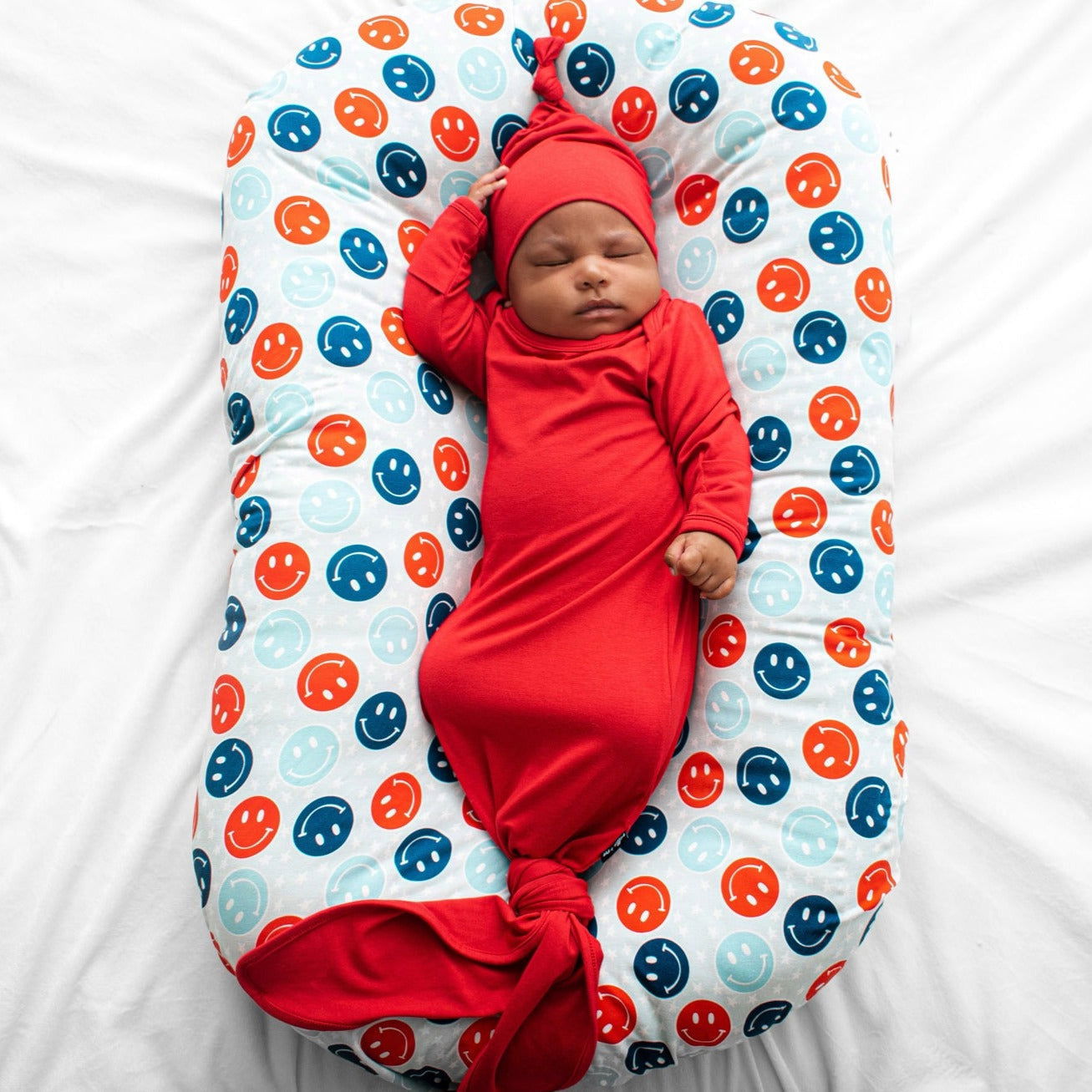 Bamboo Knotted Gown in Red - Natural CuteNest