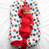 Bamboo Knotted Gown in Red - Natural CuteNest