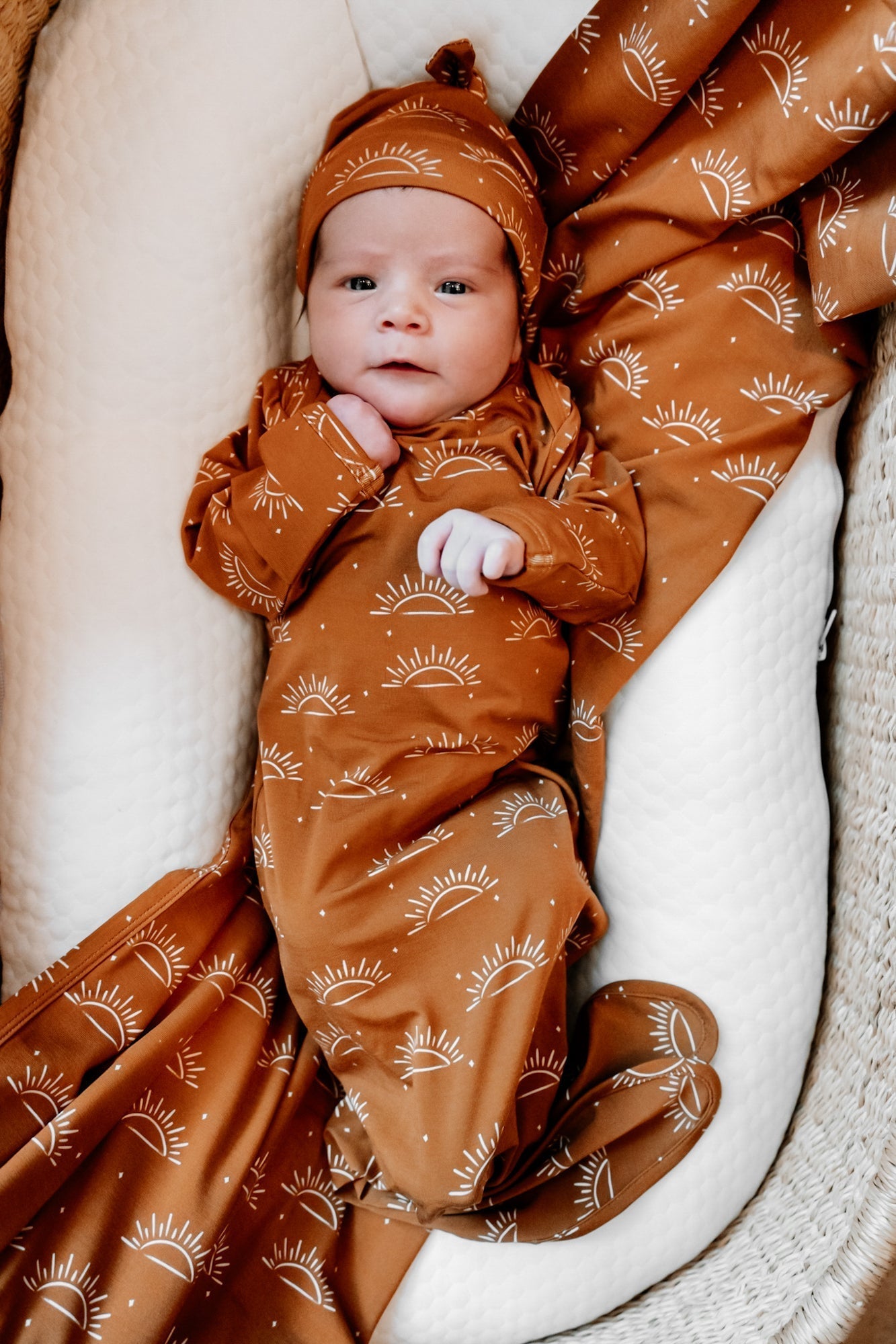 Bamboo Knotted Gown in Sunny Days - Natural CuteNest