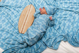Bamboo Knotted Gown in Waves - Natural CuteNest