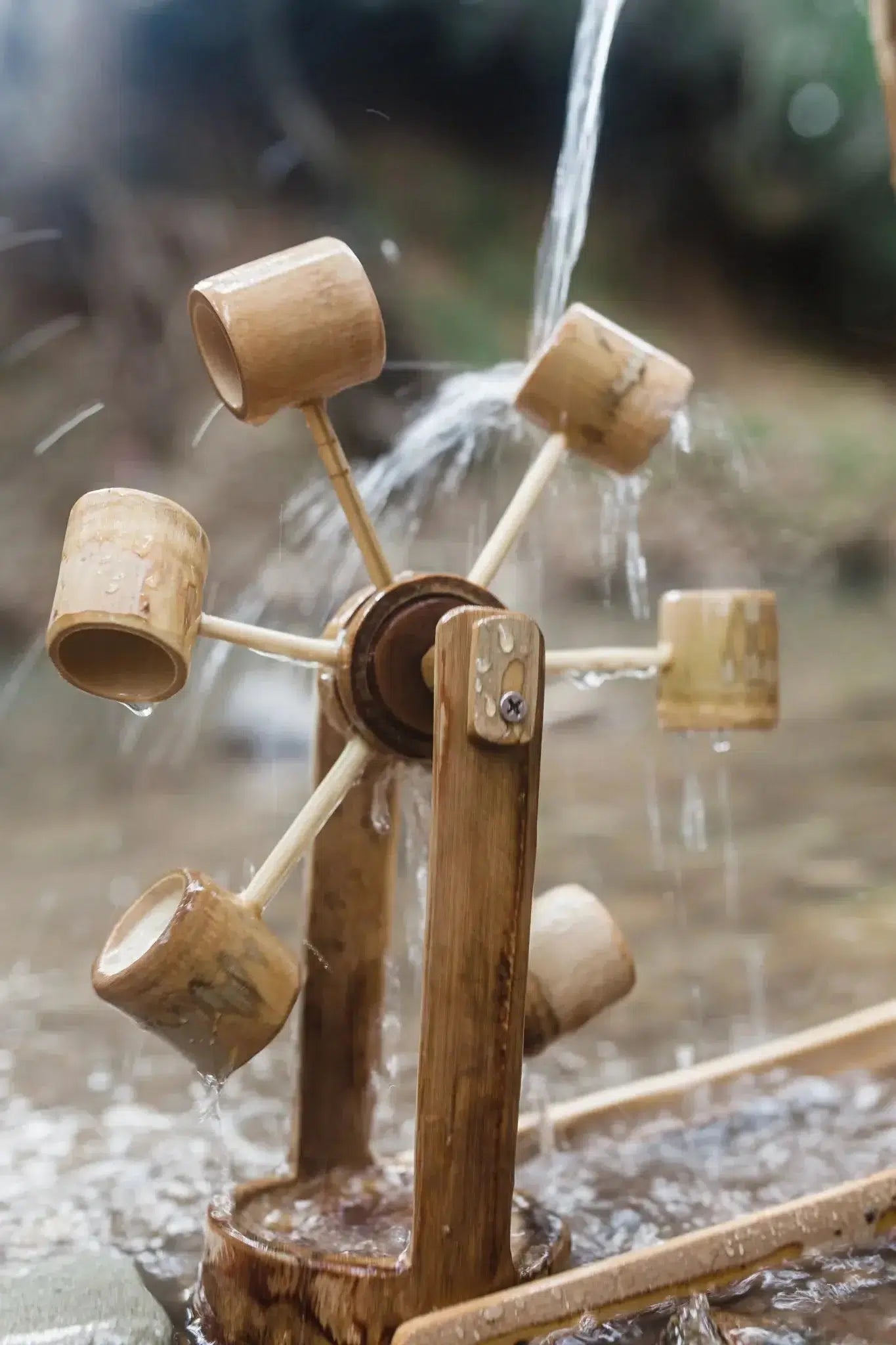 Bamboo Water Mill - Natural CuteNest