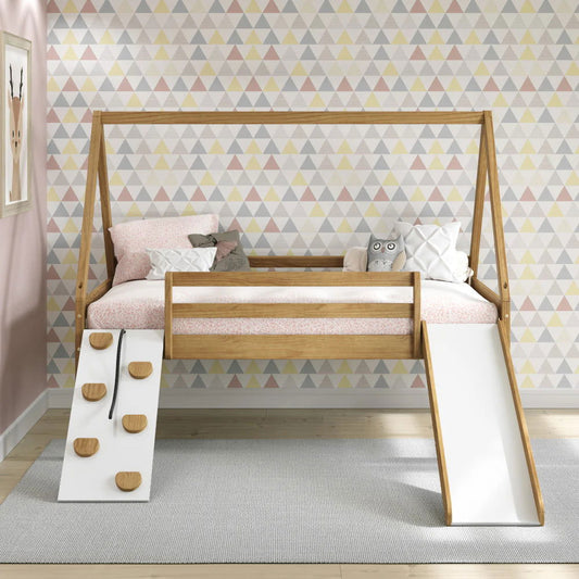 Casita Kids House Play Wood Montessori inspired Twin Bed - Natural CuteNest
