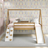 Casita Kids House Play Wood Montessori inspired Twin Bed - Natural CuteNest