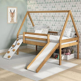 Casita Kids House Play Wood Montessori inspired Twin Bed - Natural CuteNest