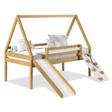 Casita Kids House Play Wood Montessori inspired Twin Bed - Natural CuteNest