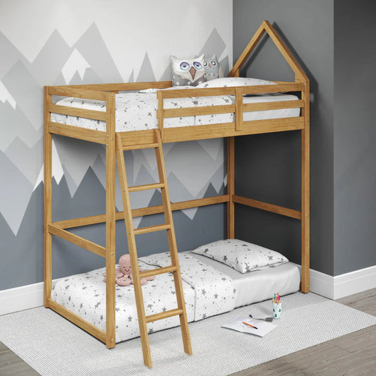 Casita Kids Loft Montessori Inspired Twin Wood Bed - Natural CuteNest
