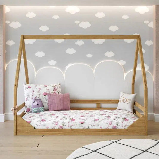Casita Twin Floor Bed - Natural CuteNest
