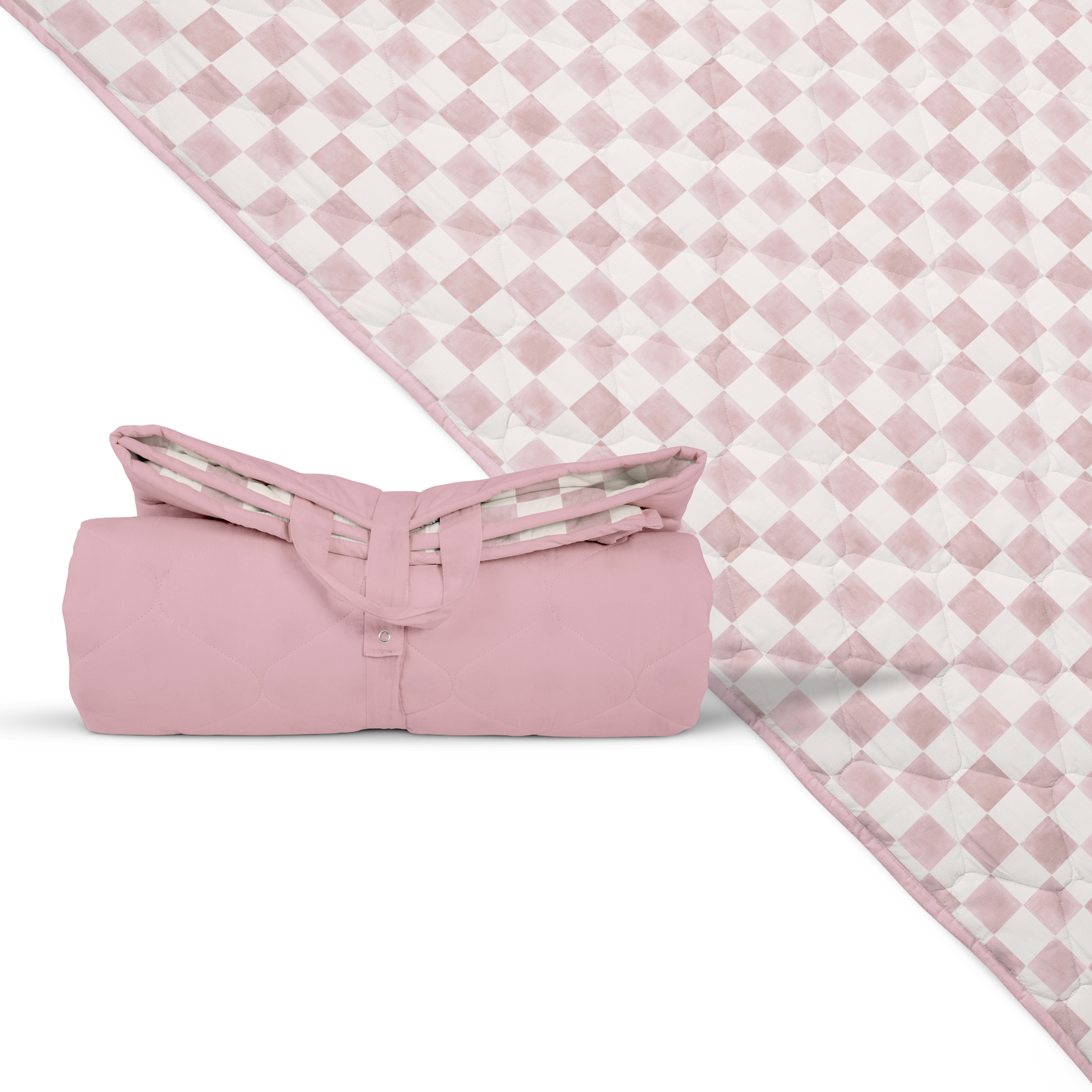 Checker Gumdrop Picnic Blanket - Natural CuteNest
