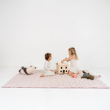 Checker Gumdrop Picnic Blanket - Natural CuteNest