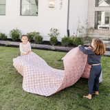 Checker Gumdrop Picnic Blanket - Natural CuteNest