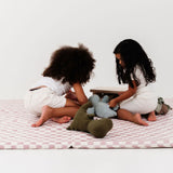 Checker Gumdrop Vegan Leather Mat - Natural CuteNest