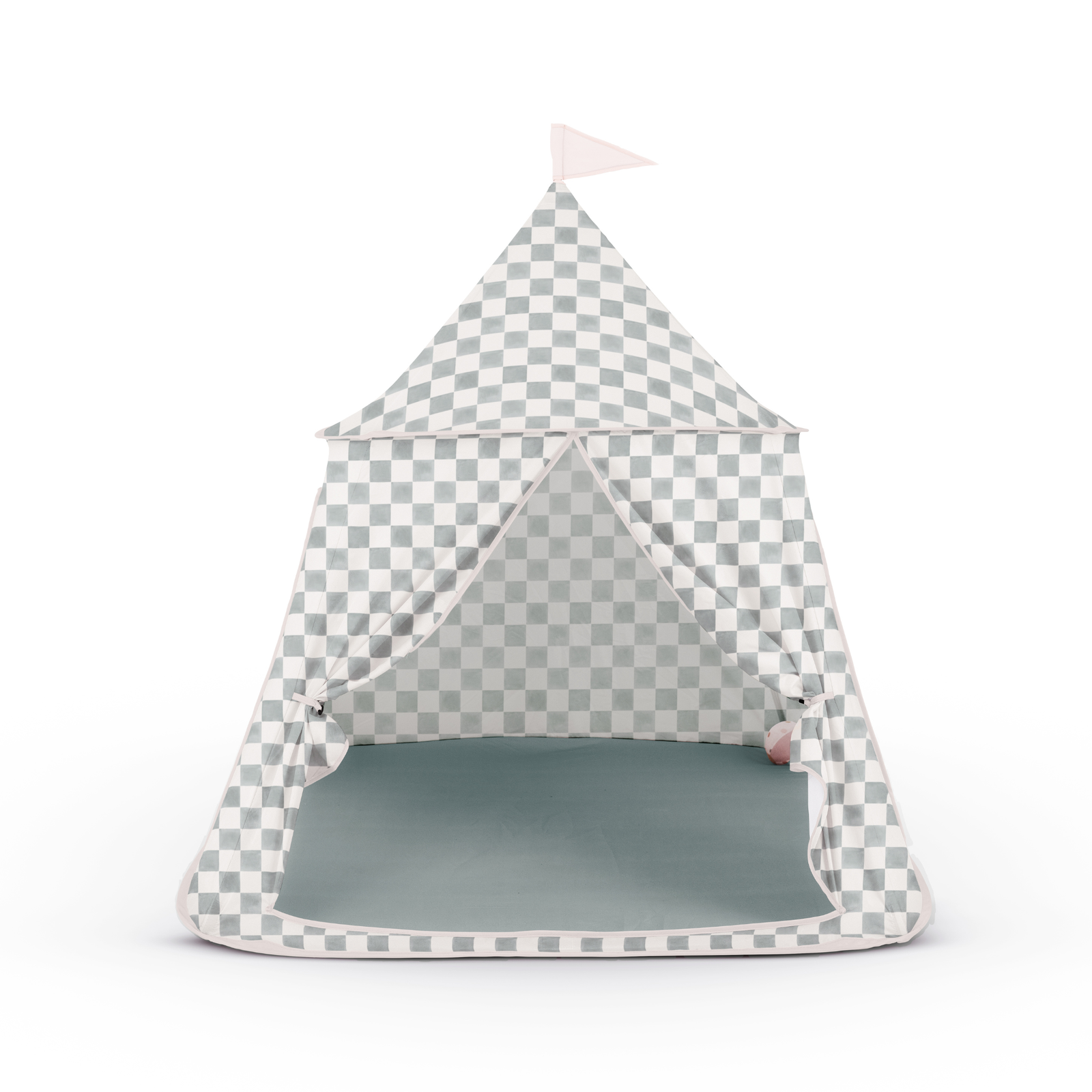 Checker Matcha Play Tent - Natural CuteNest
