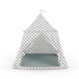 Checker Matcha Play Tent - Natural CuteNest